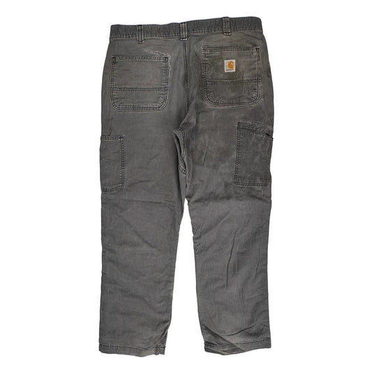 Vintage Carhartt Double Knee Carpenter Trousers - 34W 29L Grey Cotton