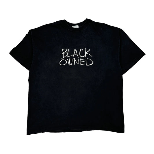 Black Owned Hanes Single Stitch T-Shirt - 2XL Black Cotton