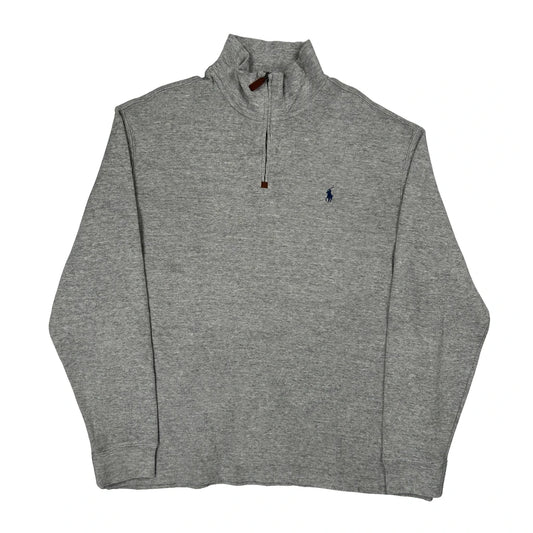 Polo By Ralph Lauren 1/4 Zip - XL Gray Cotton