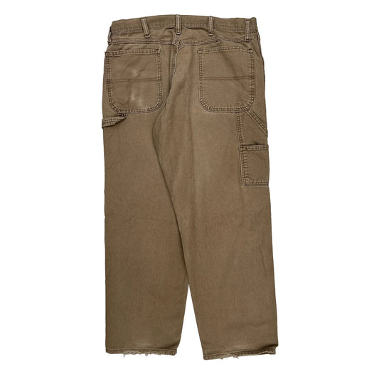 Unbranded Double Knee Carpenter Trousers - 34W 30L Brown Cotton