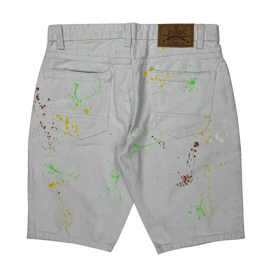 Jeanius Denim Shorts - 32W 11L Multicoloured Cotton