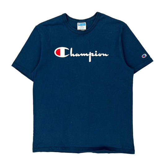 Reverse Weave Champion T-Shirt - Large Blue Cotton