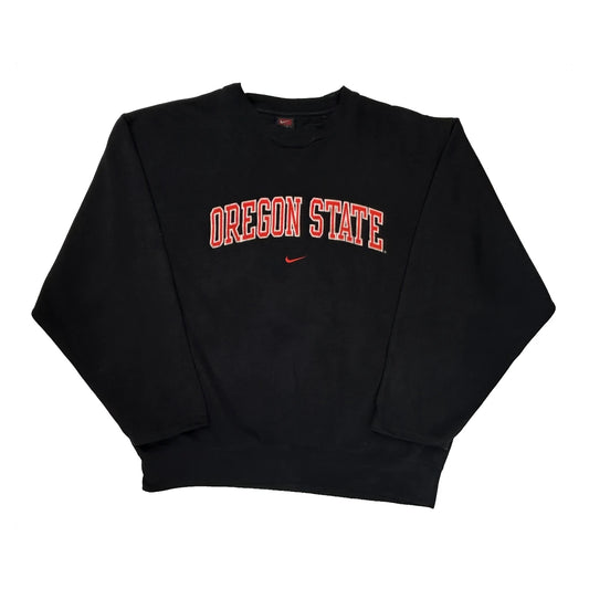 Oregon State Nike College Sweatshirt - Large Black Cotton