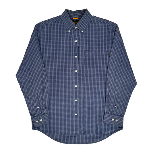 Timberland Checked Patterned Shirt - Medium Blue Cotton