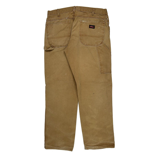 Carhartt Double Knee Carpenter Trousers - 34W 31L Brown Cotton