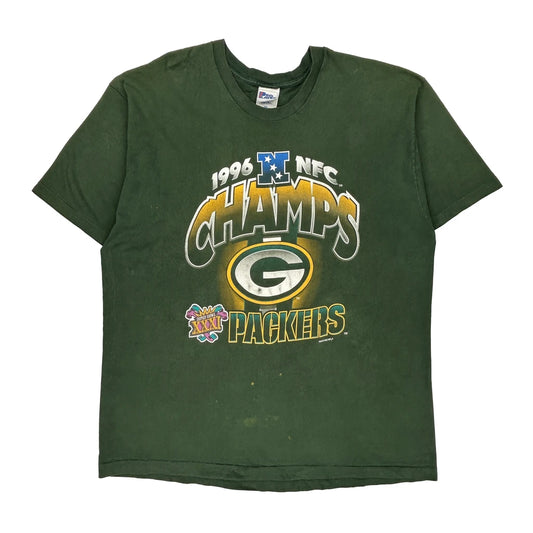 Green Bay Packers Pro Layer Single Stitch T-Shirt - 2XL Green Cotton
