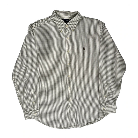 Ralph Lauren Checked Shirt - XL Cream Cotton