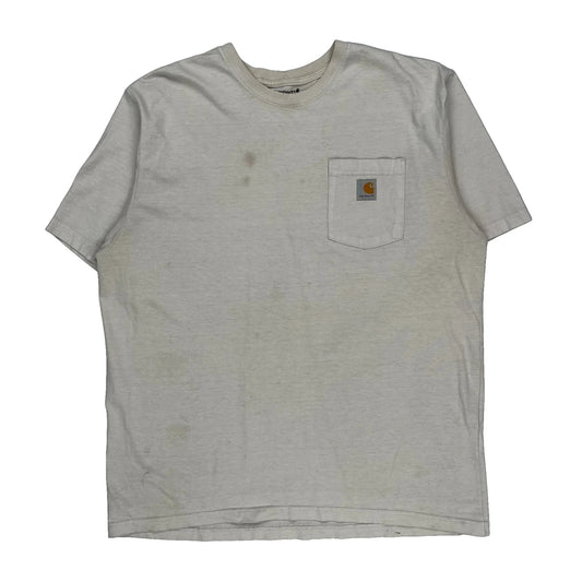 Carhartt T-Shirt - XL Cream Cotton