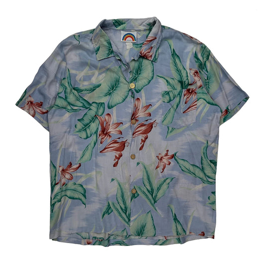 Made In Paradise Hawaiian Shirt - Large Blue Cotton