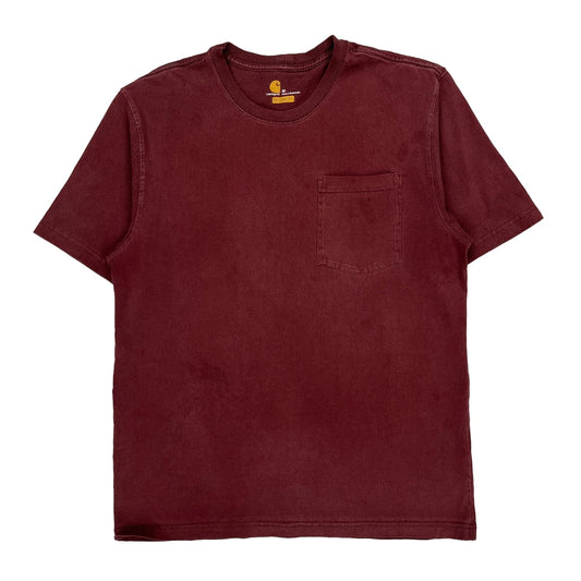 Carhartt T-Shirt - Medium Burgundy Cotton