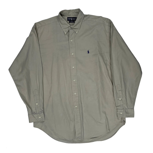 Blake Ralph Lauren Shirt - Large Grey Cotton