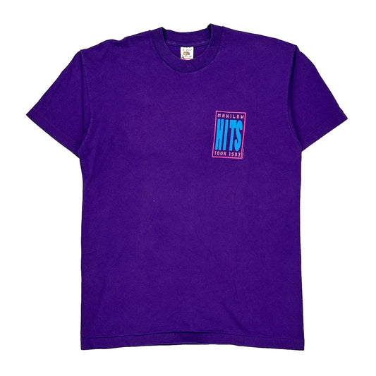 Barry Manilow Greatest Hits Tour 1993 Fruit Of The Loom Single Stitch T-Shirt - Large Purple Cotton