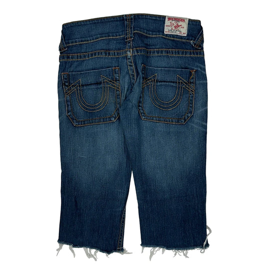 True Religion Denim Shorts - 30W US 4 Blue Denim