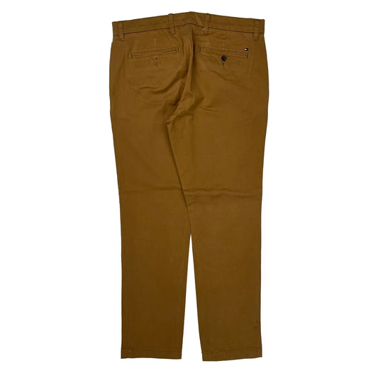Tommy Hilfiger Slim Fit Chinos - 33W 28L Brown Cotton