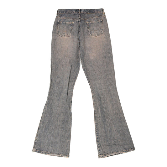 Vintage Waterdrop Flared Jeans - 28W UK 8 Stone Wash Cotton