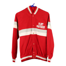  Vintage red Flint Northern Sand Knit Varsity Jacket - mens small