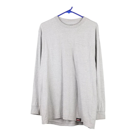 Vintage grey Dickies Long Sleeve T-Shirt - mens medium