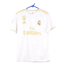  Pre-Loved white Real Madrid Adidas Football Shirt - womens small