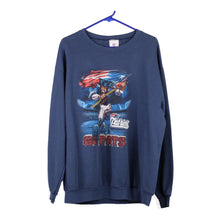  Vintage blue New England Patriots Nfl Sweatshirt - mens large
