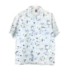 Vintage blue Pit Stop Patterned Shirt - mens medium