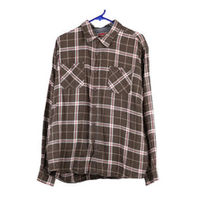  Vintage brown Wrangler Flannel Shirt - mens x-large