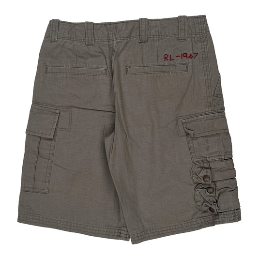 Vintage Age 8 Rl-67 Polo By Ralph Lauren Cargo Shorts - Smallw 8L Gray Cotton