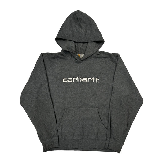 Carhartt Spellout Hoodie - XL Grey Cotton
