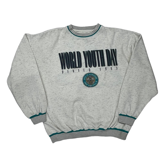 World Youth Day Denver 1993 Gear Graphic Sweatshirt - XL White Polyester Blend