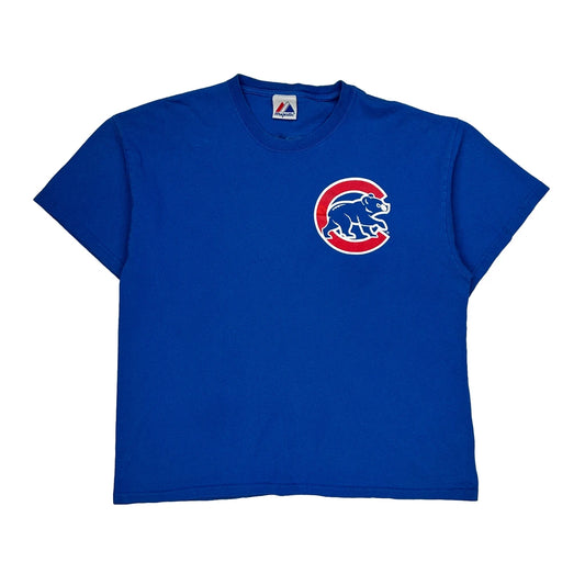 Chicago Cubs Majestic Mlb T-Shirt - XL Blue Cotton