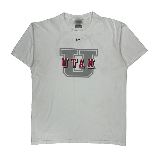 Utah Nike College T-Shirt - Medium White Cotton