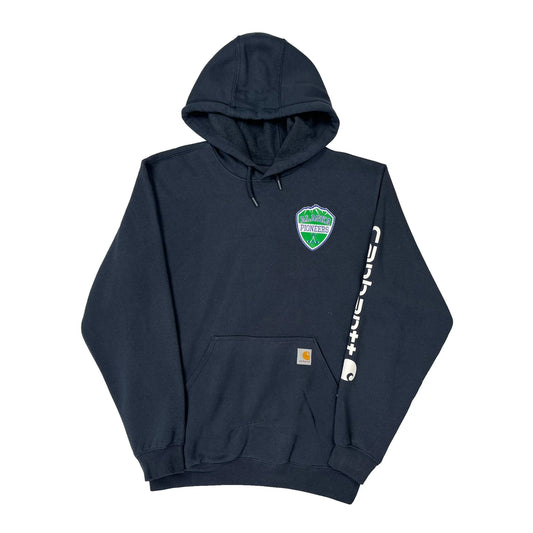 Alaska Pioneers Carhartt Graphic Hoodie - Medium Navy Cotton