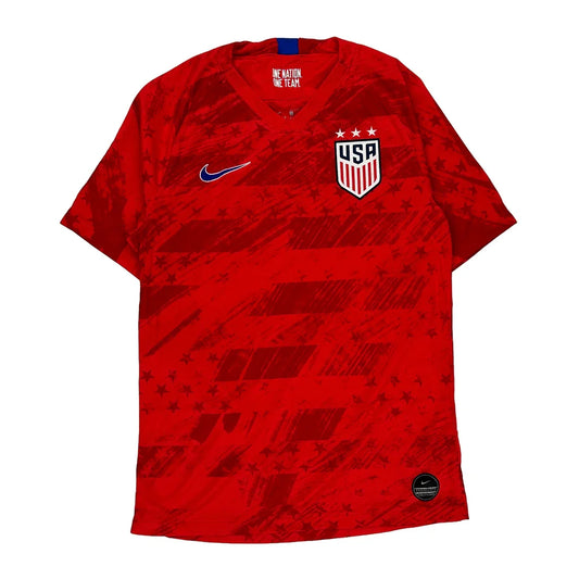 Usa Away 2019 Nike Football Shirt - Small Red Polyester