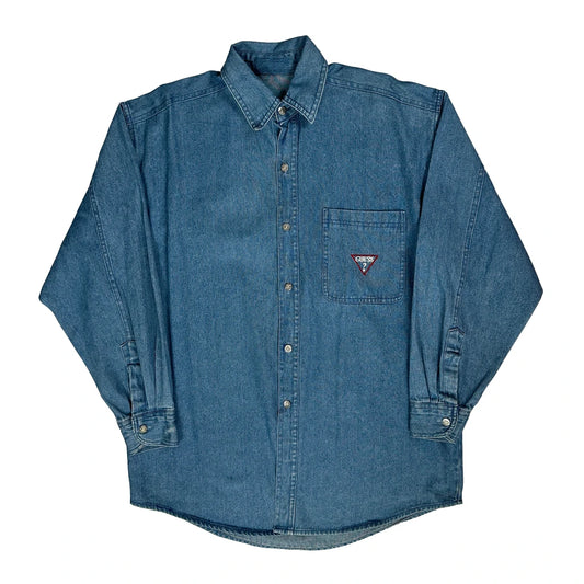Guess Denim Shirt - Large Blue Denim