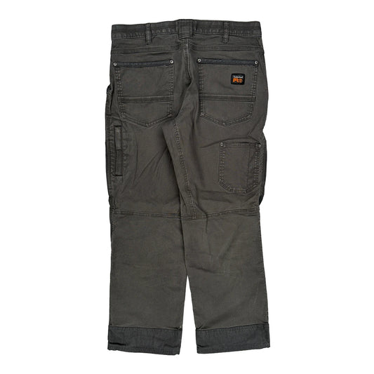 Timberland Double Knee Cargo Trousers - 33W 28L Grey Cotton