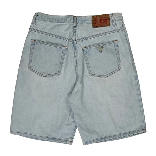 Guess Denim Shorts - 32W 10L Light Wash Cotton