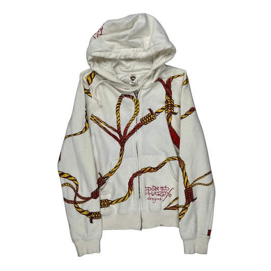 Ed Hardy Hoodie - Medium Red Cotton