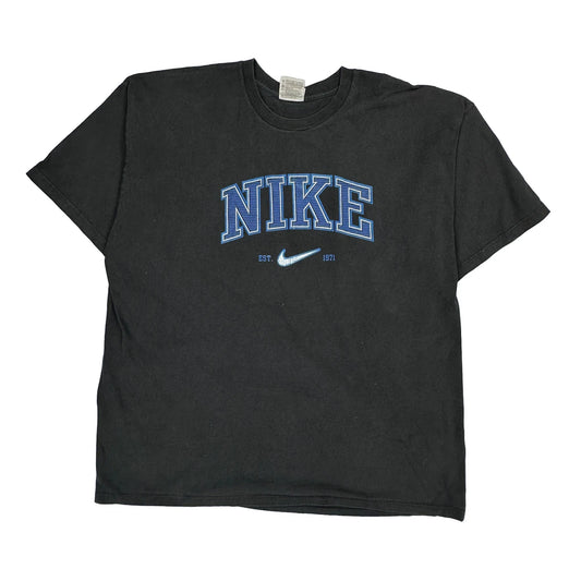 Nike Spellout T-Shirt - 2XL Black Cotton