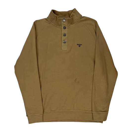 Barbour 1/4 Zip - XL Brown Cotton