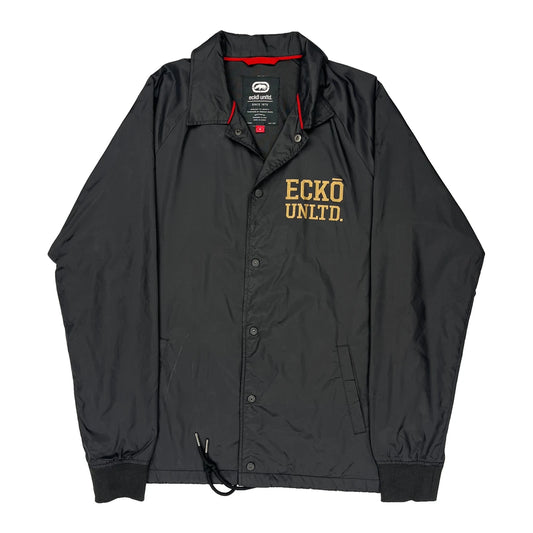 Ecko Unltd Graphic Windbreaker - Medium Black Nylon