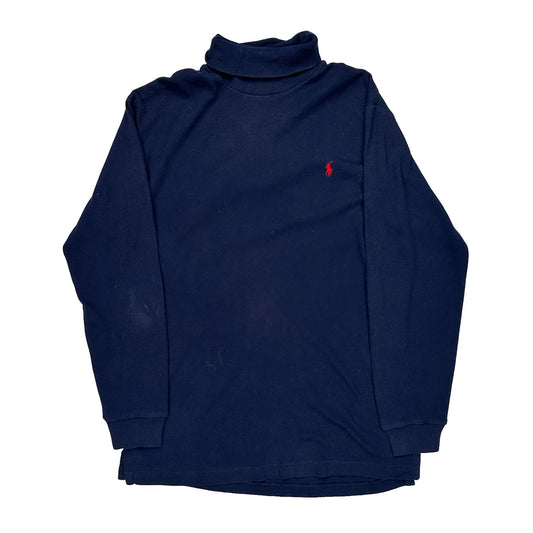 Polo By Ralph Lauren Long Sleeve T-Shirt - Large Navy Cotton