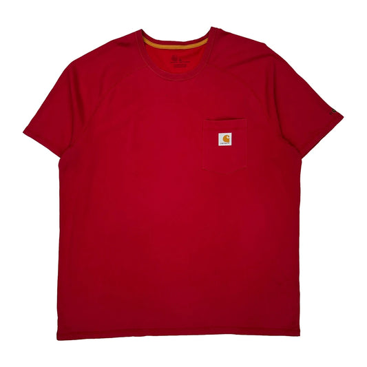Carhartt T-Shirt - XL Red Cotton