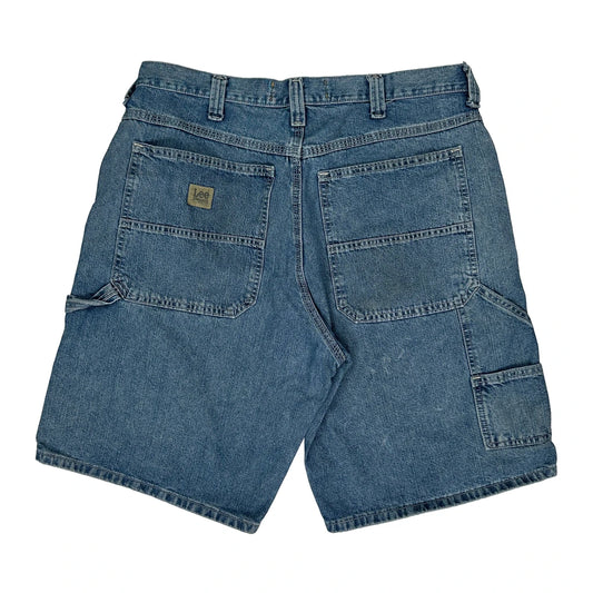 Lee Denim Shorts - 34W 11L Blue Cotton