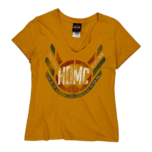 Made In USA Harley Davidson T-Shirt - Medium Orange Cotton