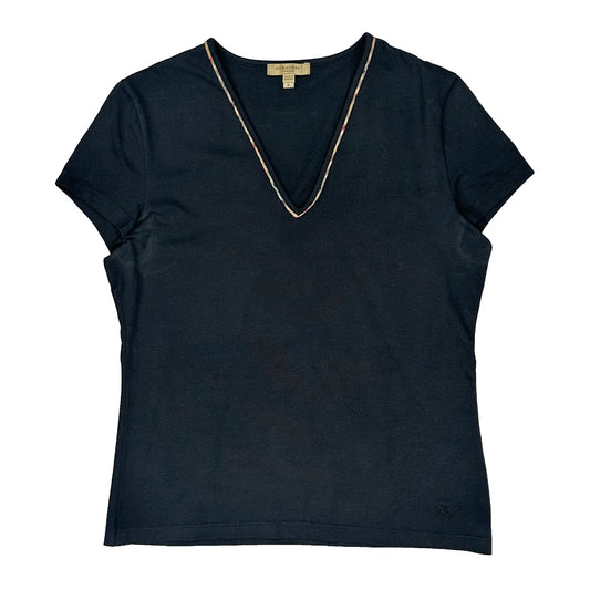 Burberry London T-Shirt - Large Black Cotton