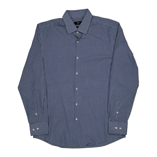 Boss Slim Fit Shirt - Large Blue Cotton