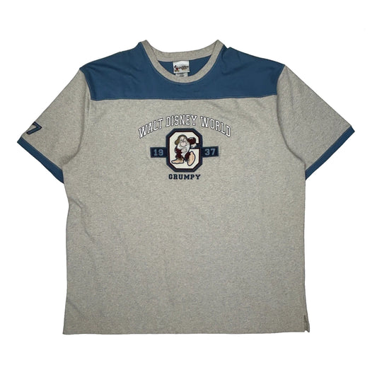 Grumpy Character Disney Graphic T-Shirt - 2XL Grey Cotton