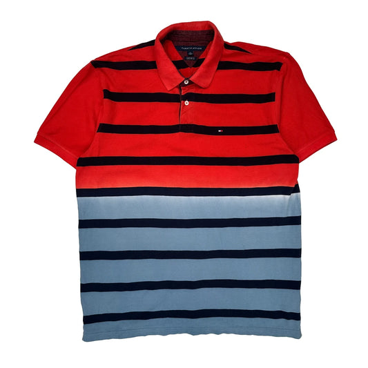 Tommy Hilfiger Striped Polo Shirt - 2XL Blue Cotton