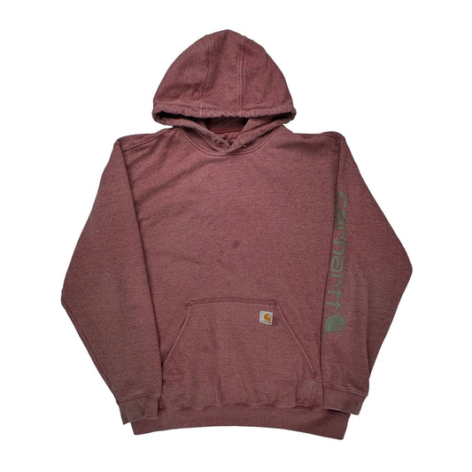 Carhartt Hoodie - XL Burgundy Cotton Blend