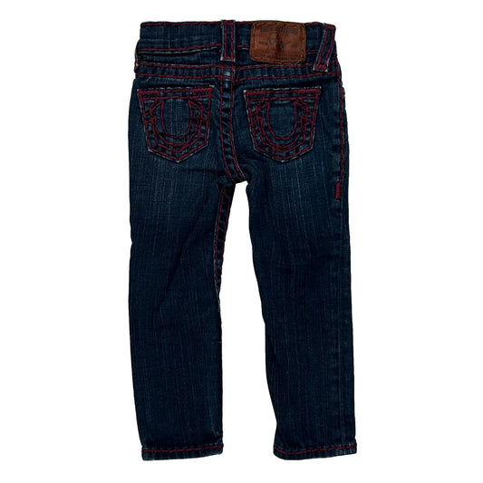 Age 3 True Religion Contrast Stitch Jeans - 3XS Dark Wash Denim