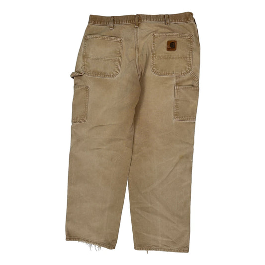Carhartt Carpenter Trousers - 35W 30L Beige Cotton
